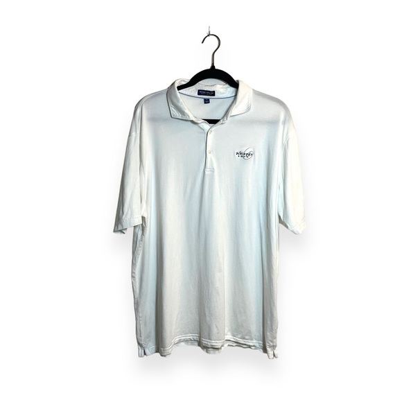 Peter Millar Excursionist Flex Whisper Rock Golf Polo in White Size XL - Picture 3 of 10